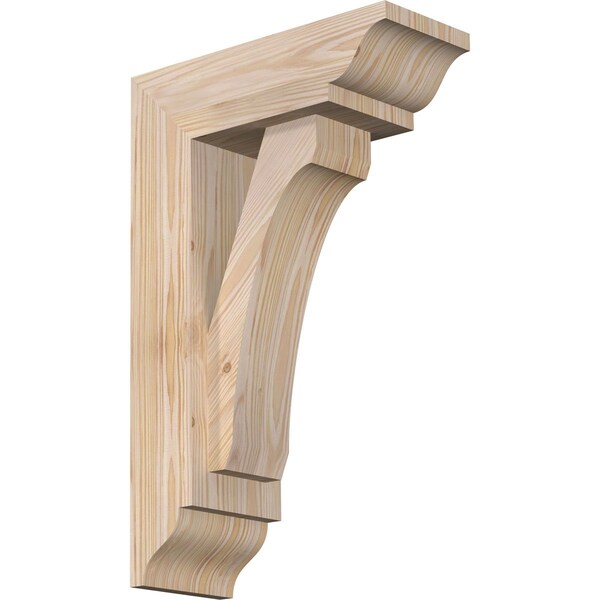 Ekena Millwork Legacy Traditional Smooth Bracket w/ Offset Brace, Douglas Fir, 5 1/2"W x 14"D x 22"H BKT0604X14X22LEC01SDF - main